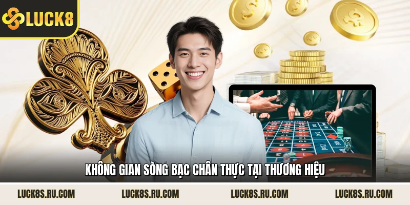 Không gian sòng bạc chân thực tại thương hiệu